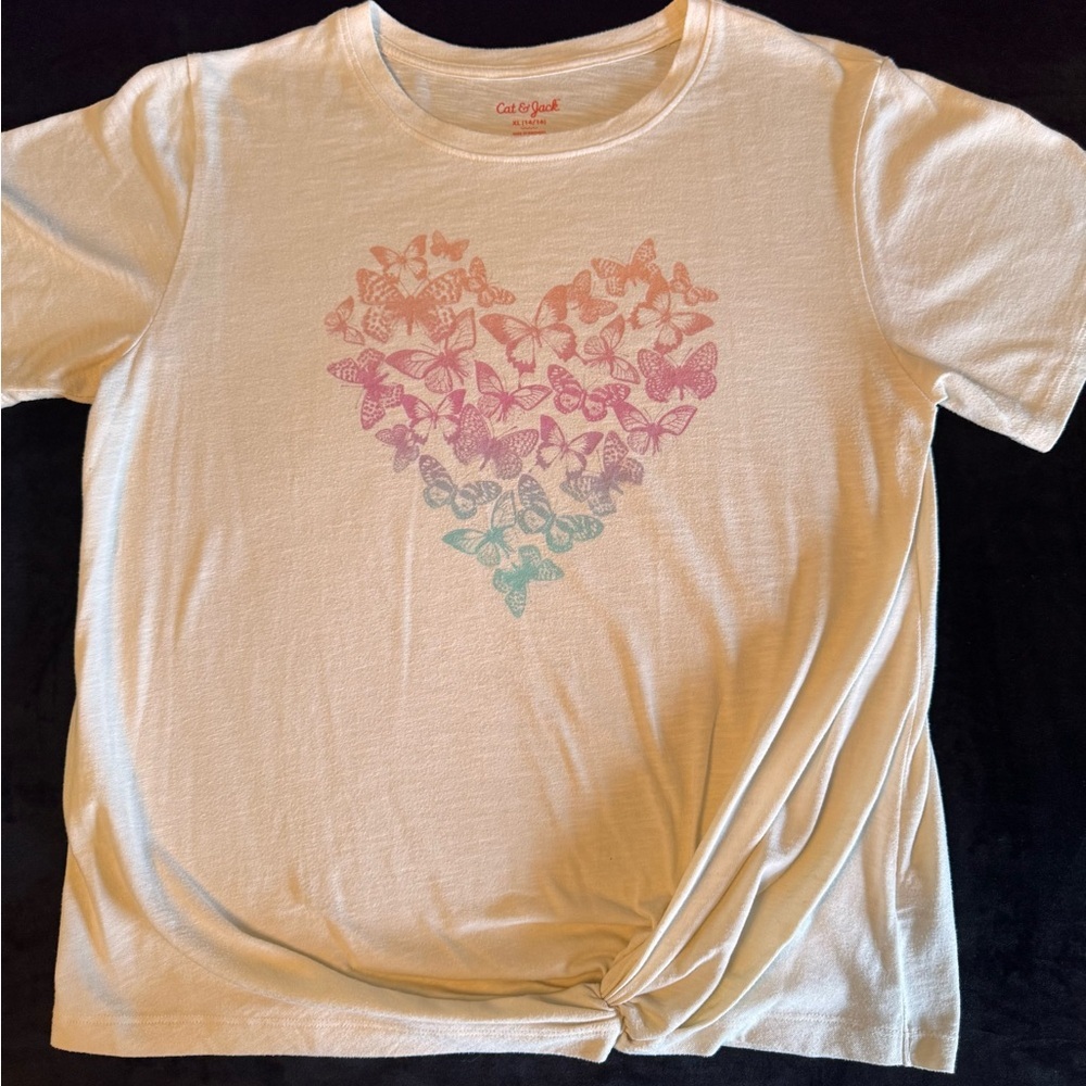 3 Graphic Tee Shirts Art of class & Cat & Jack Pink, Cream & Gray - Picture 4 of 7